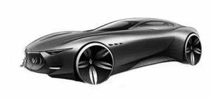 -Maserati Alfieri Concept - Exterior sketch