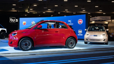 Photo of Fiat New 500 at the Las Vegas Consumer Electronics Show (CES) 2022