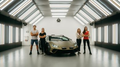 Photo of Beyond the concrete with the Lamborghini Huracán Sterrato and four extreme sports stars