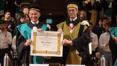 Photo of Maurizio Reggiani, Vice-President of Motorsport at Automobili Lamborghini, receives Laurea ad Honorem from the University of Bologna